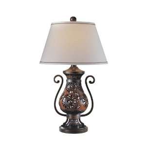 Ambience 12114 0 Burnt Clay With Rubbed Iron Rustic/Country Table Lamp
