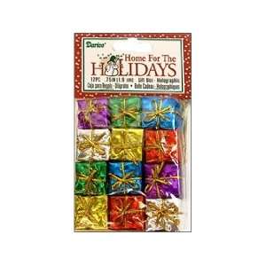  Darice Holiday Decor Gift Box .75 Holographic Multi 12pc 