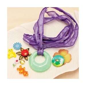 Prima Flowers Ruby Violet Loopies Necklace Kit Purple/Light Green; 3 