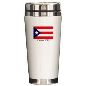 Puerto Rican Flag Flag Ceramic Travel Mug by   