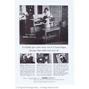 1959 Conn Spinet Organ Little Girl Vintage Ad Everything 