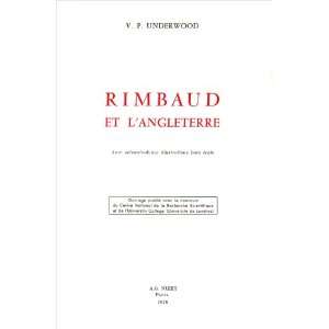    rimbaud et langleterre (9782707804082) V.P. Underwood Books