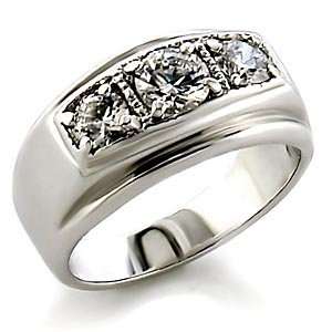  Mens CZ Rings   Past Present Future CZ Ring for Men   Size 
