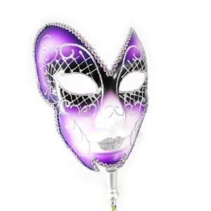  Mask Carnaval De Venise purple silvery.