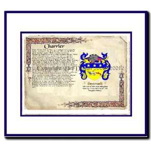  Charrier Coat of Arms/ Family History Wood Framed