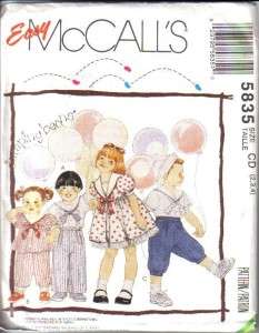 McCalls Sewing Pattern Little Girls Dress Spring Special Occasion 
