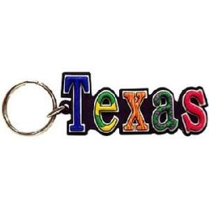 Rhode Island To Wyoming Souvenirs Texas Keychain Pvc Festive (pack Of 