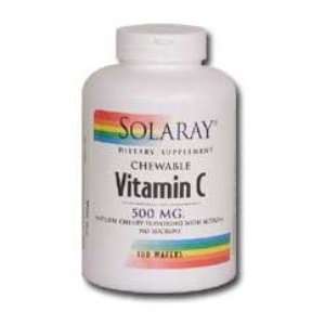  Vitamin C 500 Chewable Cherry 500 mg 100 Tablets Solaray 