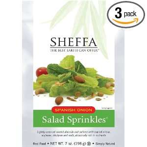 Sheffa Salad Sprinkles, Spanish Onion, 7 Ounce (Pack of 3)  