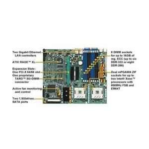  E7320 Dp PGA604 MAX 16GB Ddr 1PCIX SCSI Vid Taro GBE2 Sata 