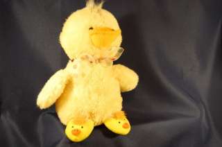 12 Plush Cute Soft Lovey Yellow Duck w Duck slippers  