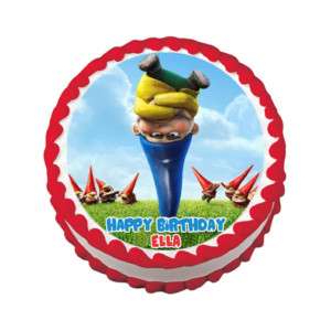 GNOMEO AND JULIET Edible Cake Image Custom Party Decor  