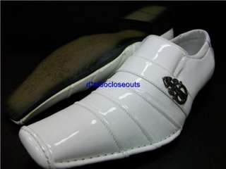 ALDO Mens White Shiny Shield Dress Casual Shoes NIB  