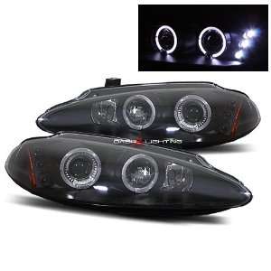  98 04 Dodge Intrepid Halo LED Projector Headlights   Black 