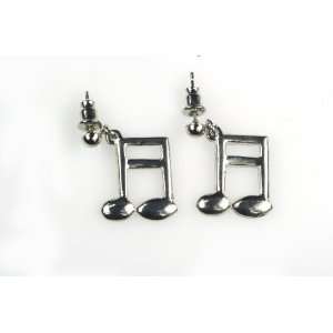  Notables Jewelry 16th Note Earrings   Silver Musical 