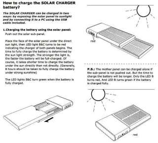 Solar Battery Power Charger iPod iPhone BlackBerry PSP  