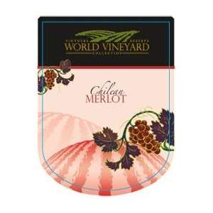  Vr World Vineyard Chilean Merlot Labels (30/Pk) Kitchen 