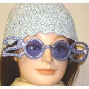  Hand Crocheted Blue Chenille and Gimp Skull Cap Offered in 