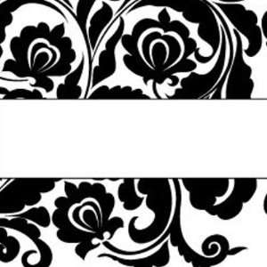  Black Damask Return Address Stickers Arts, Crafts 