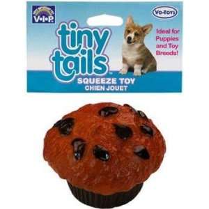  VIP Vo Toys Tiny Tails Vinyl Chocolate Chip Cupcake Dog Toy 