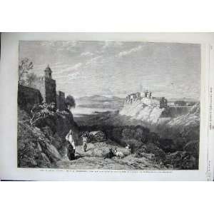  1864 View City Chiusi Etruria Mountains Richardson Art 