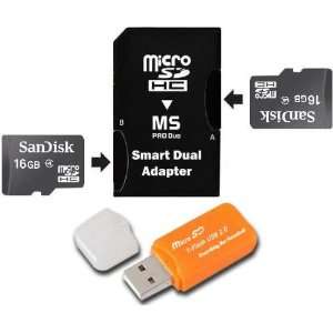  Sandisk 32GB 32G (16GB x 2) Class 4 microSD microSDHC Card 