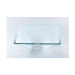   Vessel Sink with Tempered Glass Finish Tempered Transparent Crystal