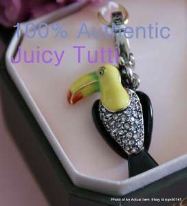 Juicy Couture Silver Pave Toucan Move Wing Bird Charm  