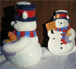Winnie The Pooh Disney SNOWMAN * HAPPY SNOW DAYS Cookie Jar MIB plus 