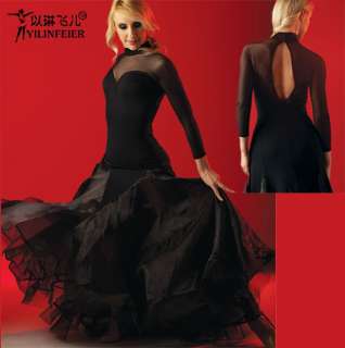 Flamenco Ballroom Dance Dress Long Prom Dress #S8018  