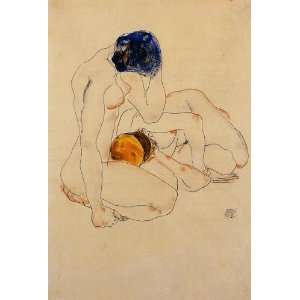  FRAMED oil paintings   Egon Schiele   24 x 36 inches   Two 