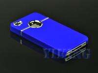 New Deluxe Blue Case Cover W/Chrome For Apple iPhone 4 4G 4S  