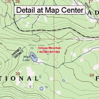  USGS Topographic Quadrangle Map   Selway Mountain, Montana 