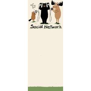  Hatley Social Network Magnetic Notepad