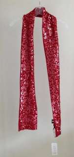EILEEN FISHER Sequin Shell Tank XL Deep Red MATCHING SCARF $336 NWT 