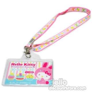 Hello Kitty Colorful Bunny Lanyard with Leash/ Name Tag  