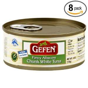 Gefen Fancy Albacore Chunk White Tuna in Water, Kosher for Passover, 6 