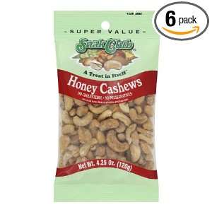 Snak Club Honey Cashews, 4.25 Ounce Grocery & Gourmet Food
