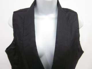 DEAR Black Sleeveless Asymmetrical Vest Top Sz M  