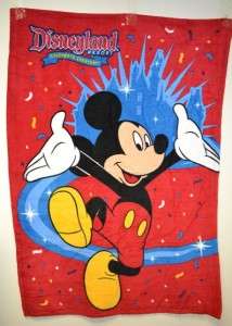 MICKEY MOUSE RED THROW BLANKET DISNEYLAND BRAND NEW  