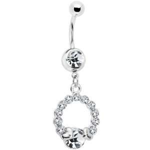  Crystalline Gem Circle of Love Belly Ring Jewelry