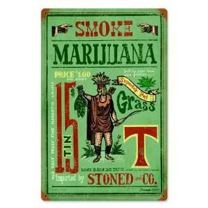  Smoke Marijuana Humor Vintage Metal Sign