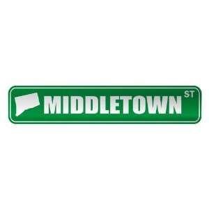   MIDDLETOWN ST  STREET SIGN USA CITY CONNECTICUT