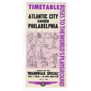   1963 Boardwalk Special Philly Atlantic City Schedule 