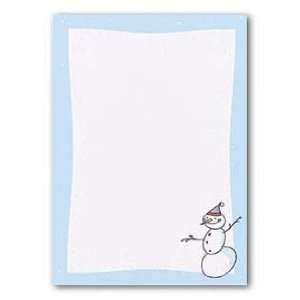 Masterpiece Smilin Snowman Flat Card   5.5 x 7.75   20 Flatcards & 20 