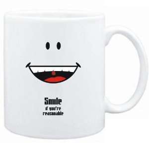  Mug White  Smile if youre reasonable  Adjetives Sports 