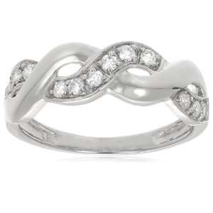   Gold Diamond Twist Ring (1/4 cttw, H I Color, I2 I3 Clarity), Size 7