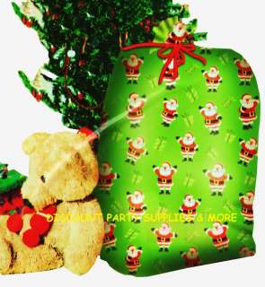 Christmas Santa Clause Presents Green Giant Gift Bag Sack Tote  