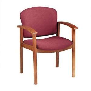   Series Wood Guest Chair, Medium Oak/Indigo Fabric