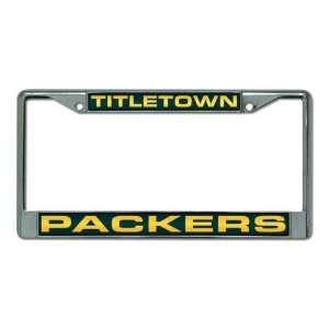  Green Bay Packers Slogan Laser Chrome License Plate Frame 